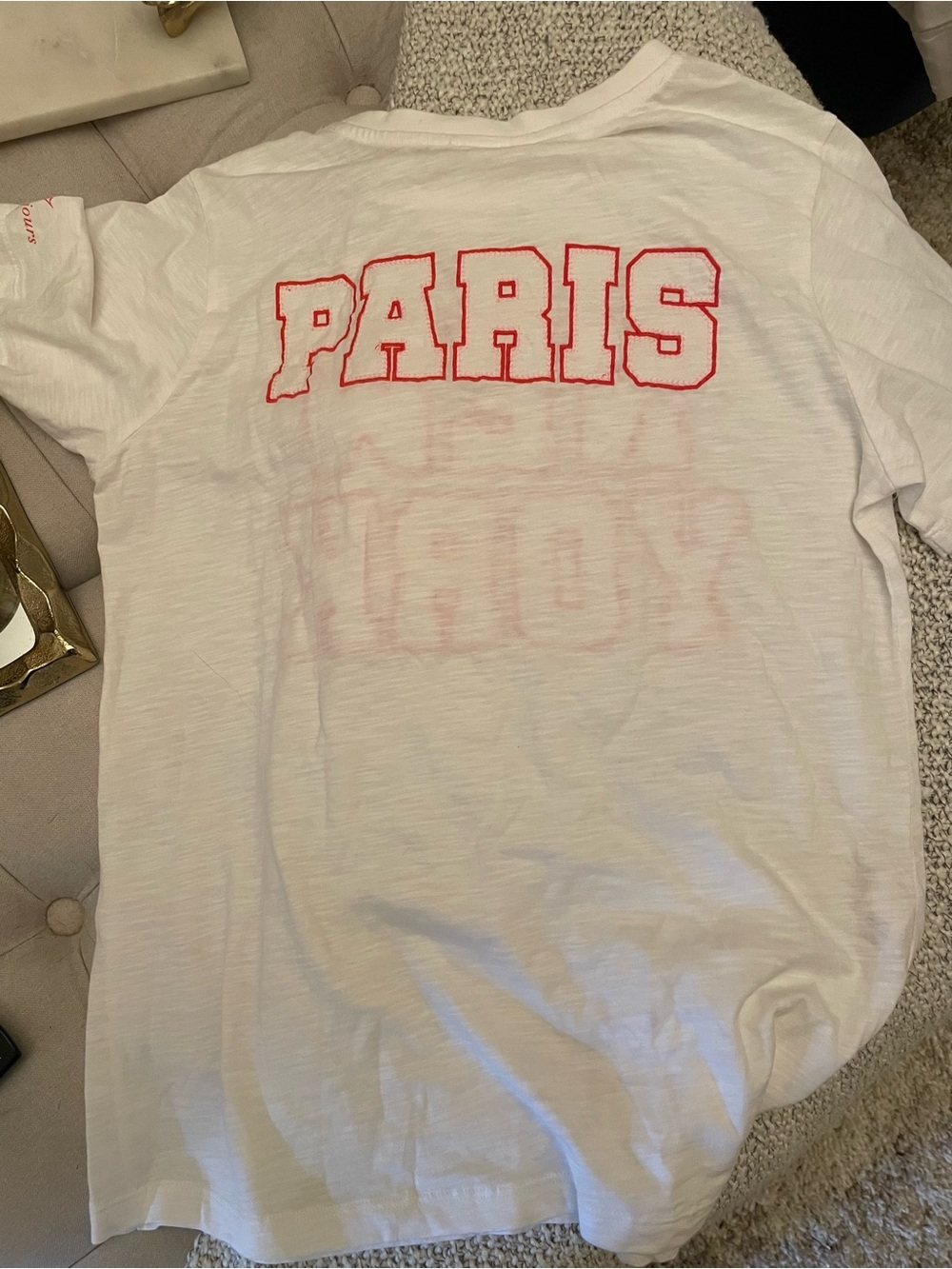 New York Embroidered White Short Sleeve Tee - Picture 2 of 4